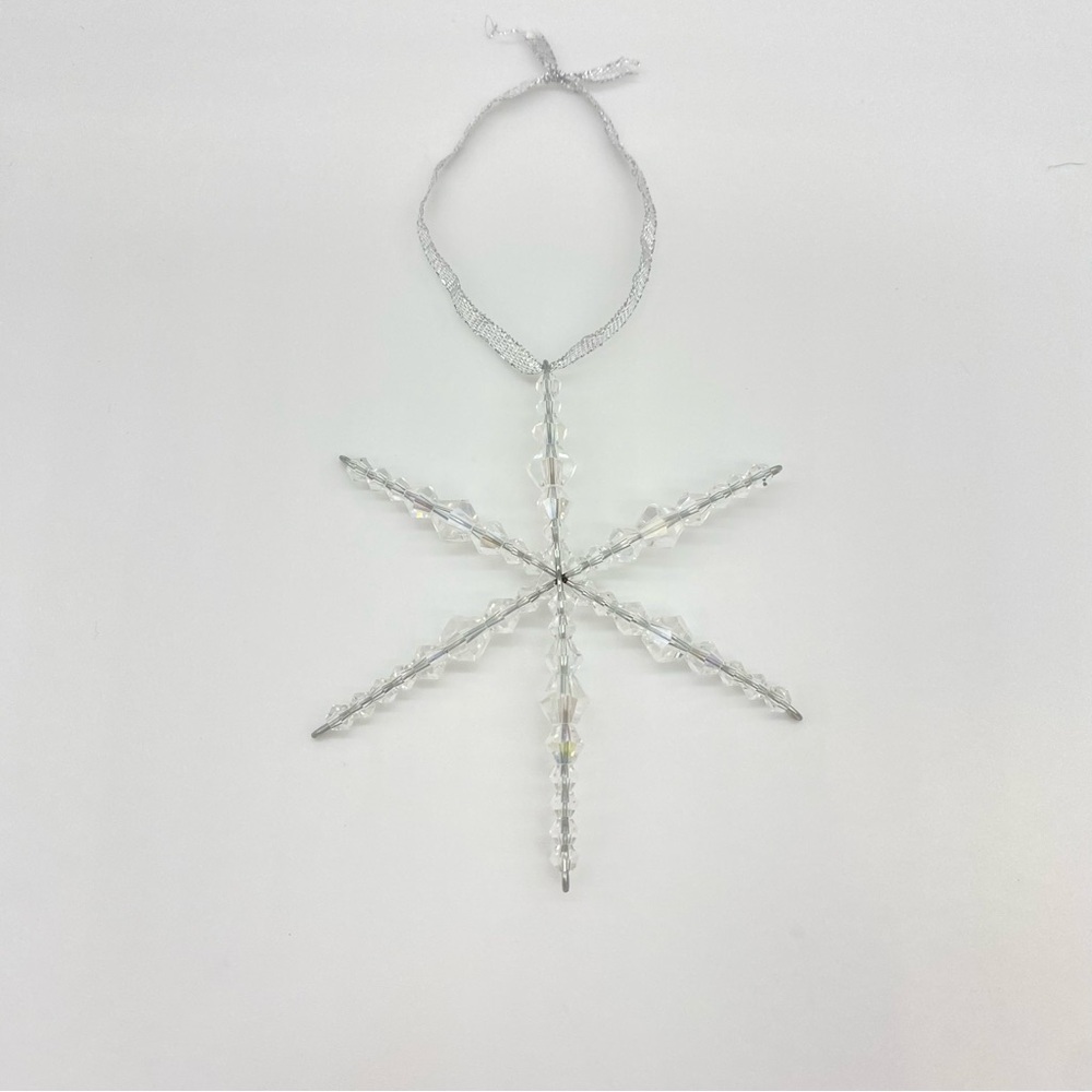 Snowflake Christmas Tree Ornament Window Charm Handmade